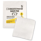 Gauze Pad Sterile 1's, 3" x 3" , 12 Ply - packaged sterile sponge pad for wound care and dressing.