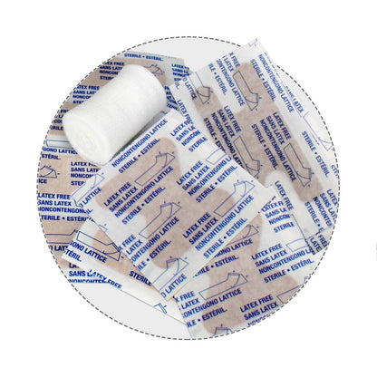 bandages included in ANSI A station 2 shelf first aid for warehouses gyms hospitals dentist offices businesses and home