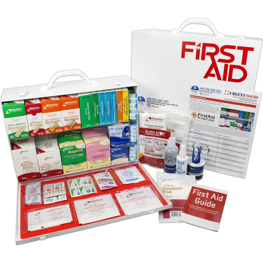 URG-245L 2 Shelf Industrial ANSI A+ First Aid Station with Door Pockets Urgent First Aid®