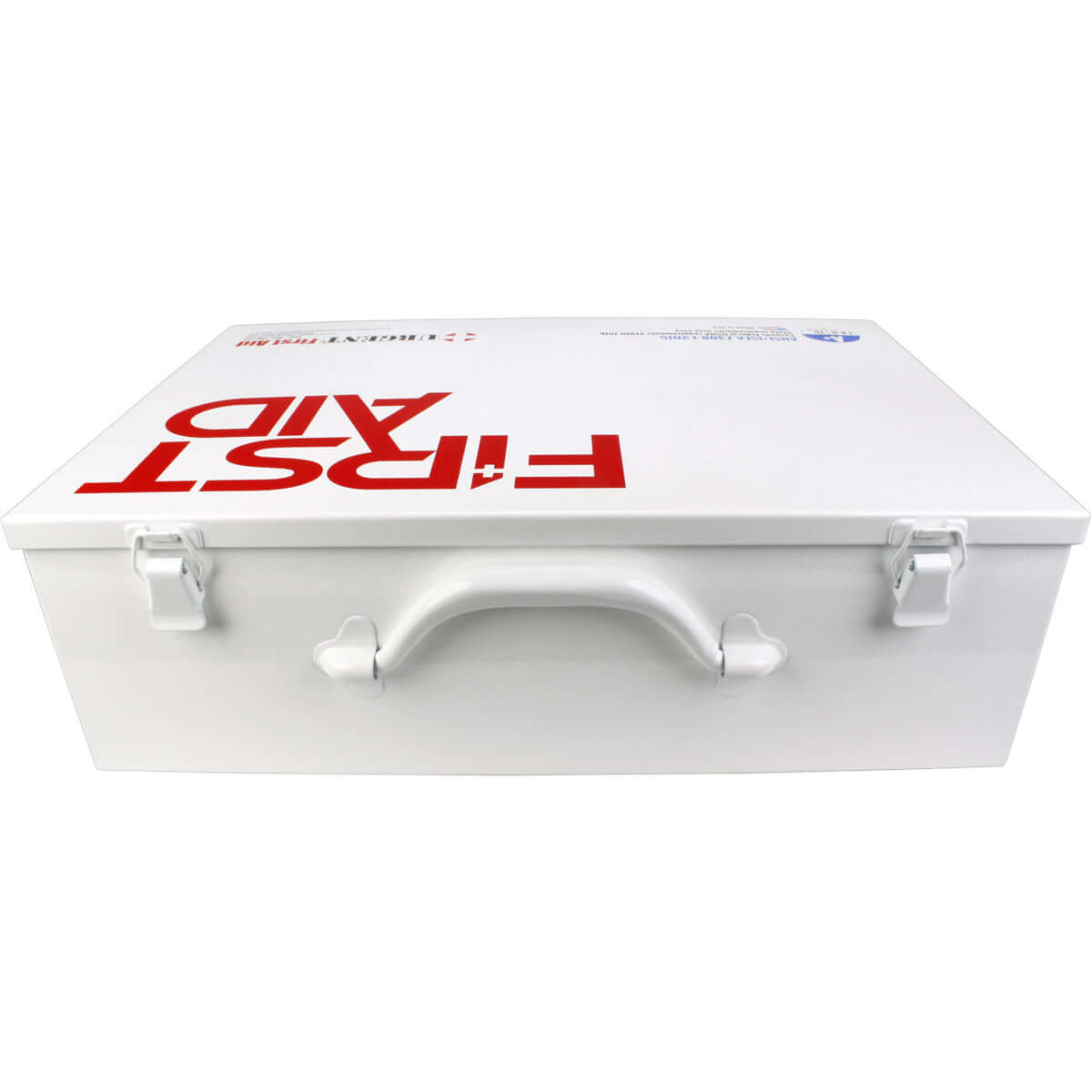 URG-245L 2 Shelf Industrial ANSI A+ First Aid Station with Door Pockets Urgent First Aid metal carrying handle