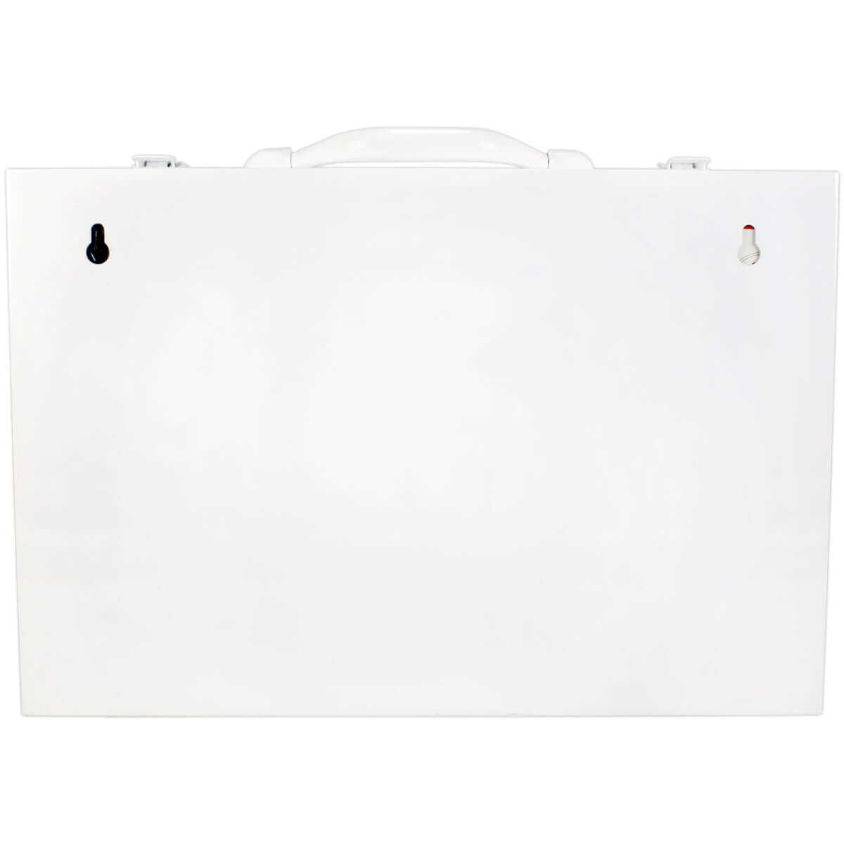 2 shelf ANSI B first aid cabinet with mounting brackets for wall mounting solid metal water resistant white case wall mountable first aid 1st aid