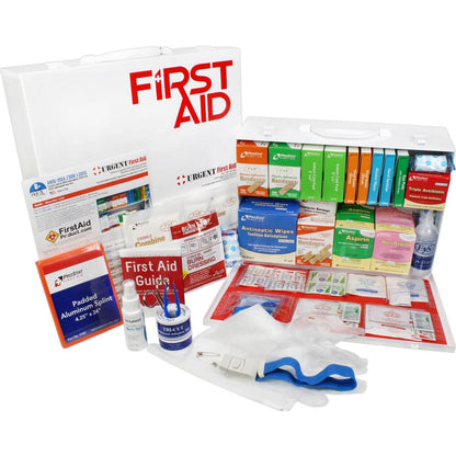 URG-245B 2 Shelf Industrial ANSI B+ First Aid Station with Door Pockets Urgent First Aid®