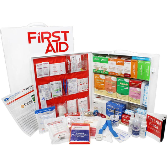 URG-247B 3 Shelf Industrial ANSI B+ First Aid Station with Door Pockets Urgent First Aid®