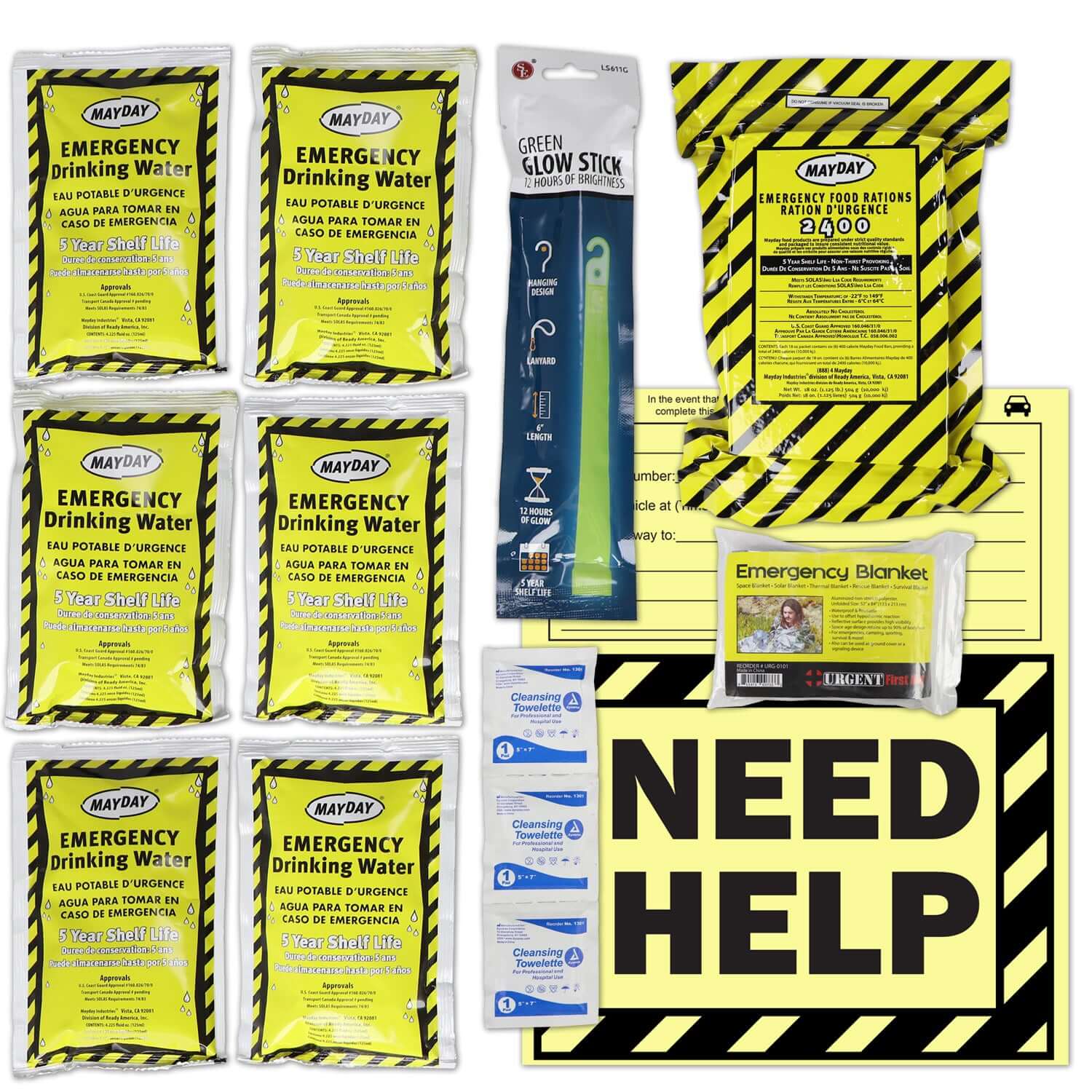 product spread of 3 day survival kit for bugging out  bug out bag