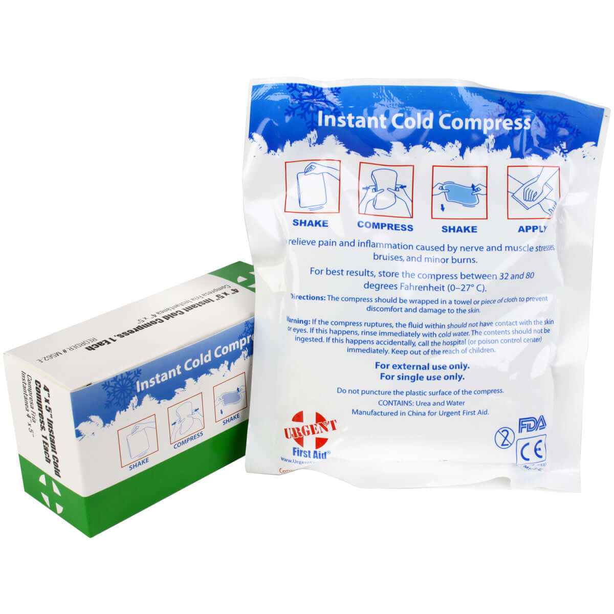 instant ice pack in retail box case of 50 for gyms and first aid kits urea based rapid cooling for injuries