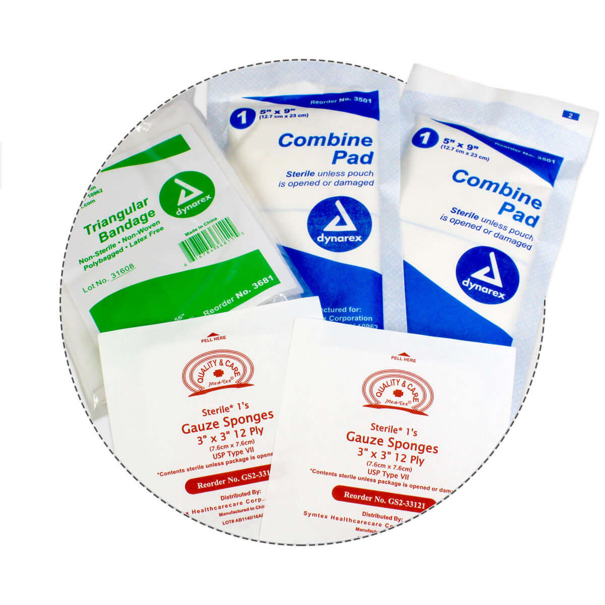 wraps and medication inside 5 Shelf Industrial ANSI B+ First Aid Station with Door Pockets Urgent First Aid®