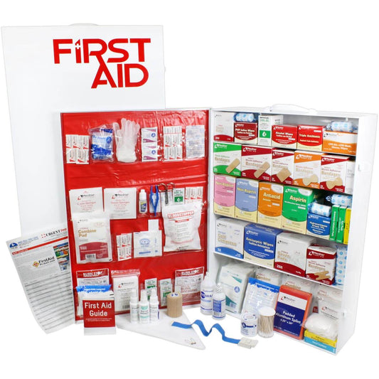 URG-249B 5 Shelf Industrial ANSI B+ First Aid Station with Door Pockets Urgent First Aid®