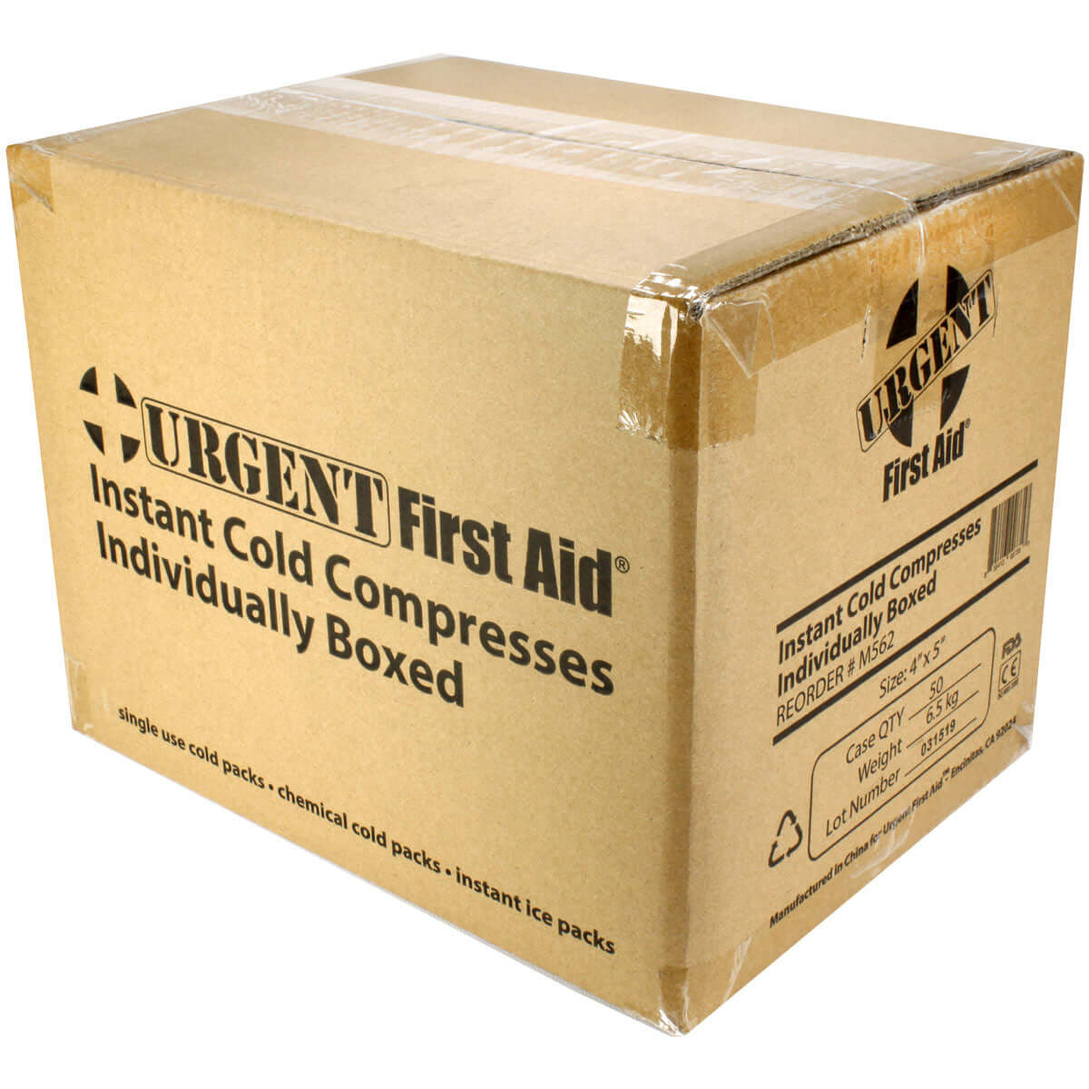 outer case M562 Instant Cold Compress, Boxed 4"x5" - 50 Per Case Urgent First Aid®