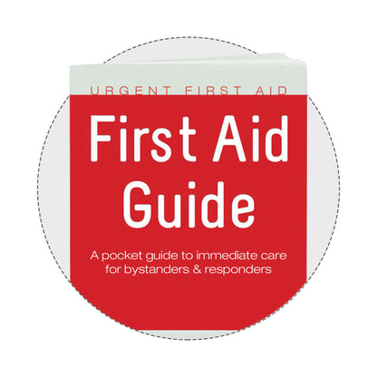 comprehensive first aid guide inside 5 Shelf Industrial ANSI A+ First Aid Station with Door Pockets Urgent First Aid®