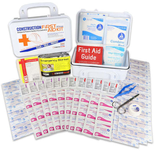 URG-3660 Bilingual OSHA Contractors First Aid Kit for Job Sites up to 10 People – Gasketed Plastic, 97 pieces Urgent First Aid®