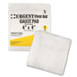 Gauze Pad, Sterile 1's, 4" x 4", 12 Ply packaging and pad for first aid wound care.
