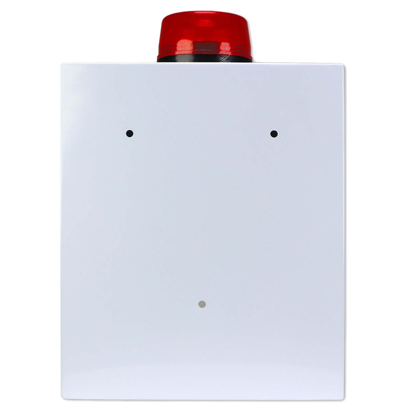 Naloxone Overdose Cabinet with alarm and strobe light, white metal design for opioid overdose emergency response.
