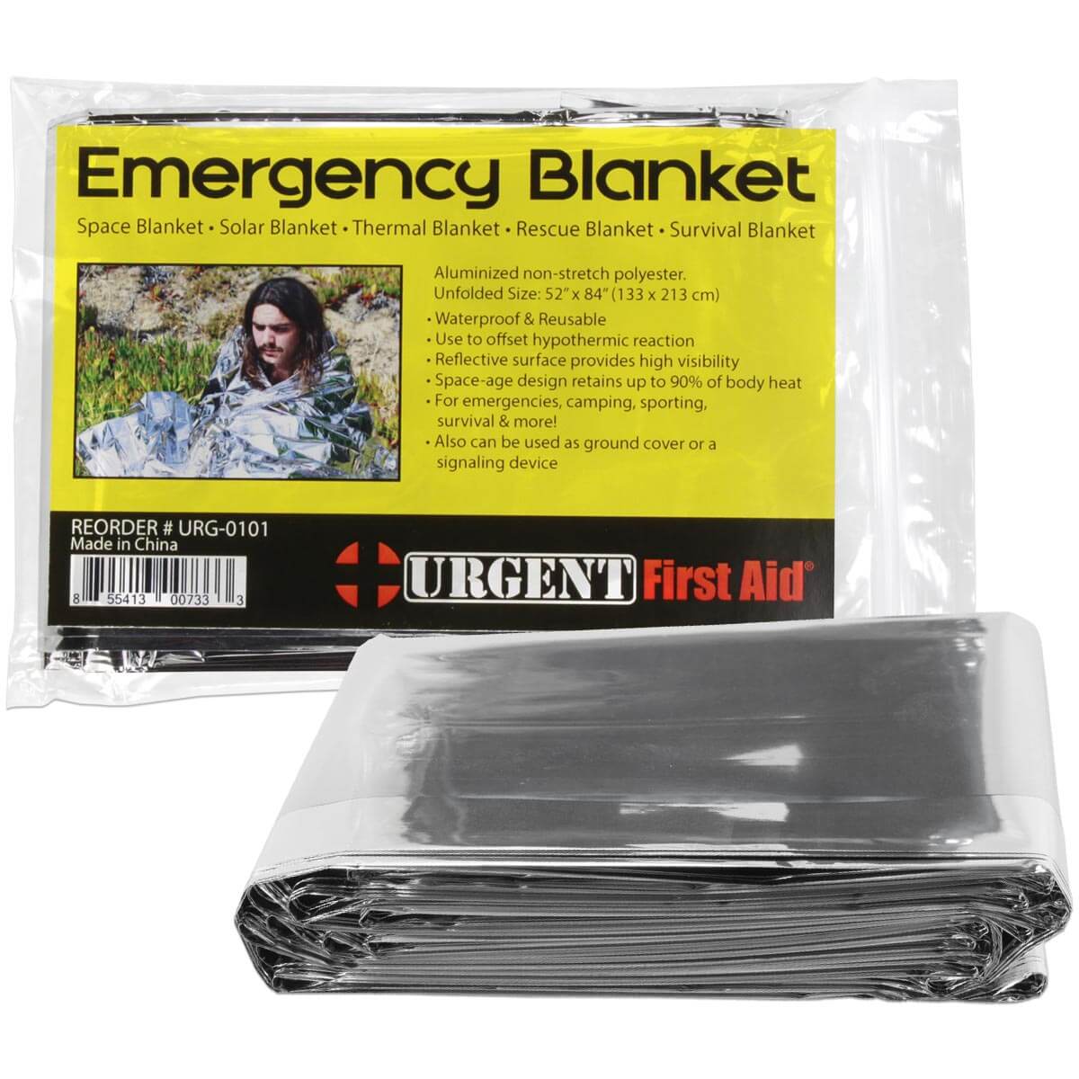 URG-0101 Solar Emergency Blanket 84 x 52 Urgent First Aid®