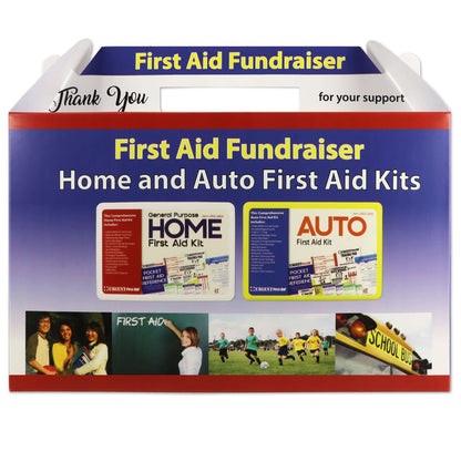 front of package Fundraiser Mixed First Aid Kit Package with Tote Urgent First Aid®