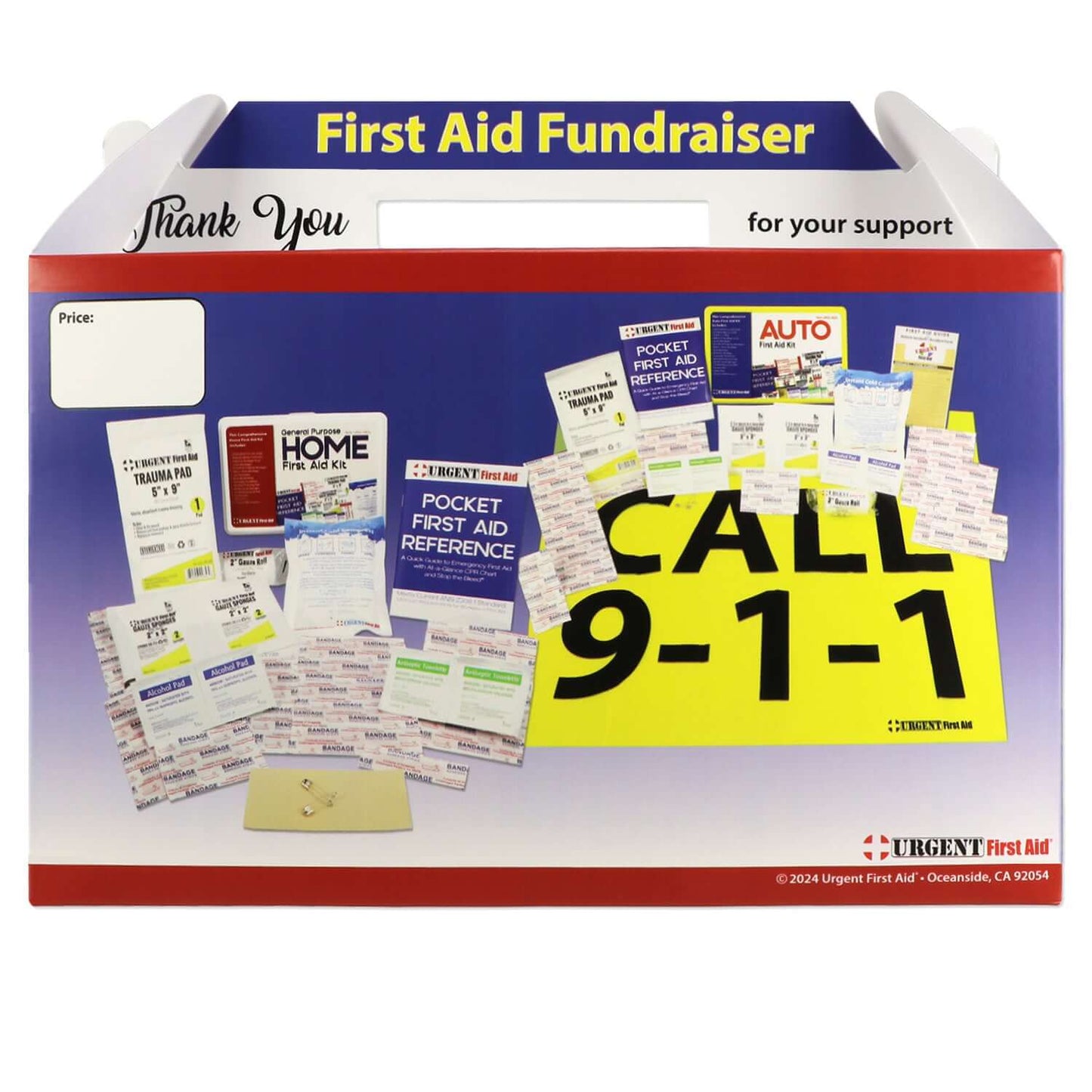 Fundraiser Mixed First Aid Kit Package with carrying handle school fundraising ideas