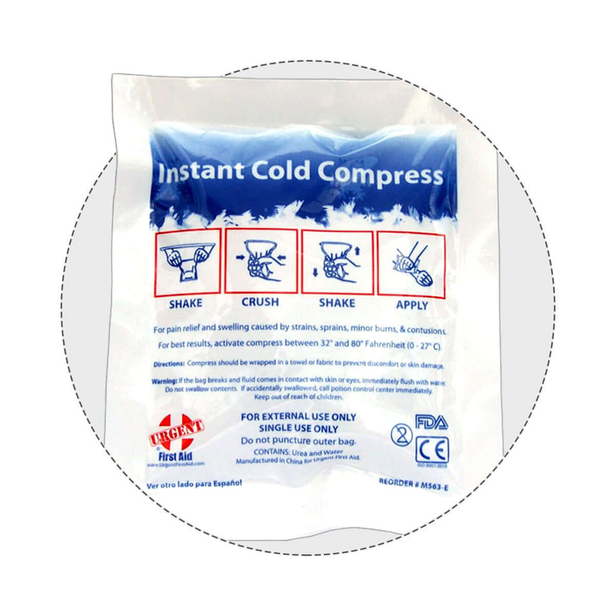 Instant cold pack inside 5 Shelf Industrial ANSI B+ First Aid Station with Door Pockets Urgent First Aid®