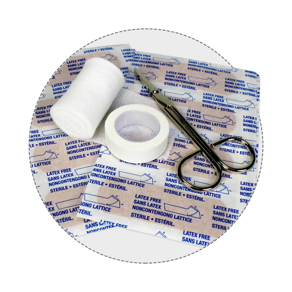 bandages included in ANSI B station 5 shelves