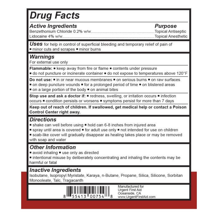 bleed stopping spray drug facts