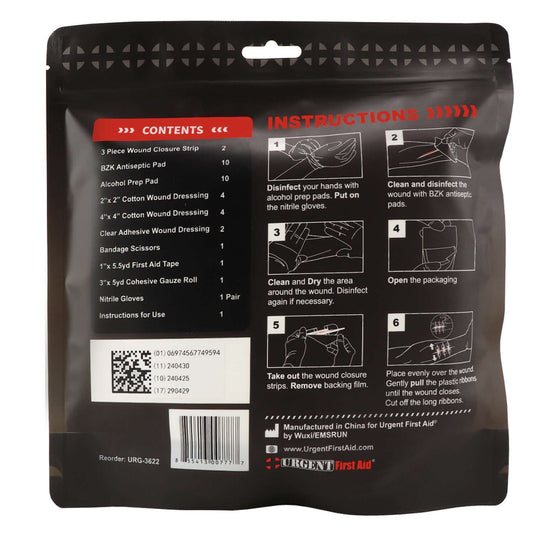 38 Pieces Expertly Designed for Versatility: This all-encompassing kit is your go-to for effectively managing various wound types.