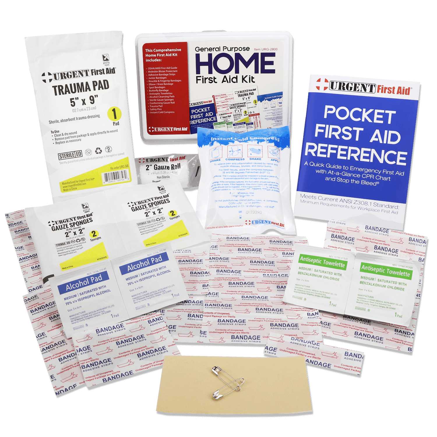 URG-3000 Fundraiser Mixed First Aid Kit Package with Tote with automobile and home first aid kits