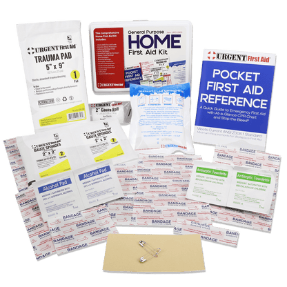 URG-3000 Fundraiser Mixed First Aid Kit Package with Tote with automobile and home first aid kits
