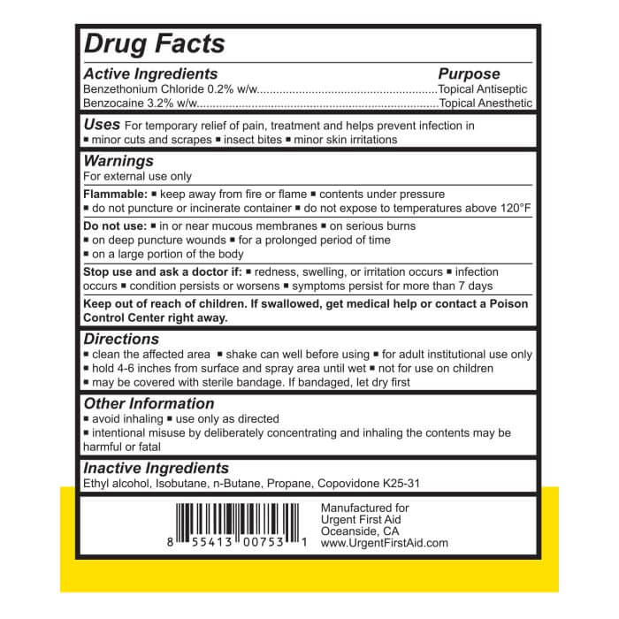 instant bandage spray drug facts
