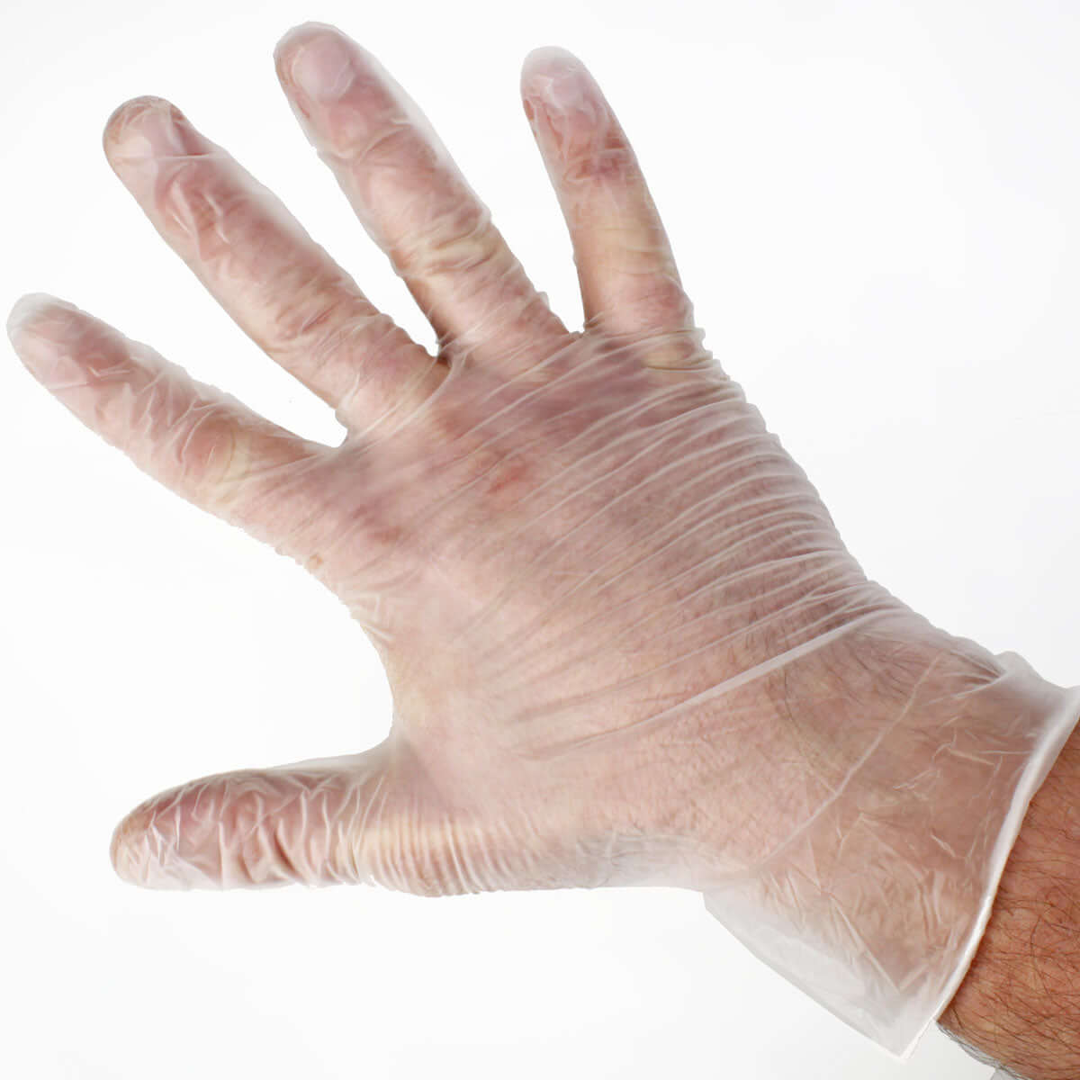 affordable Large Disposable Gloves 2 pairs in closeable bag on hand