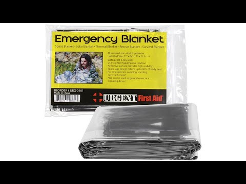 video of URG-0101 Solar Emergency Blanket 84 x 52 Urgent First Aid®