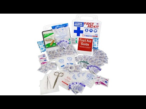 URG-3620 10 Person, 116 Piece Bulk Workplace First Aid Kit, Wall-Mountable and Portable Plastic Case with Gasket - Botiquin de Primeros Auxilios 10 personas Urgent First Aid®