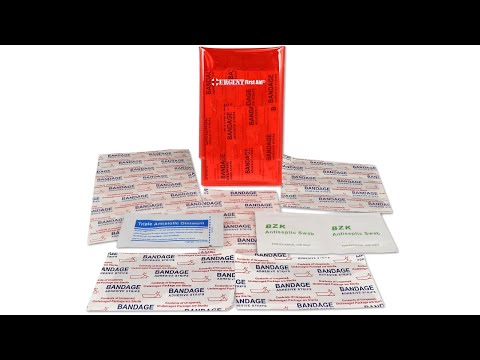 video of URG-3621 Mini Folding First Aid Pack, Red, 18 Pieces Urgent First Aid®