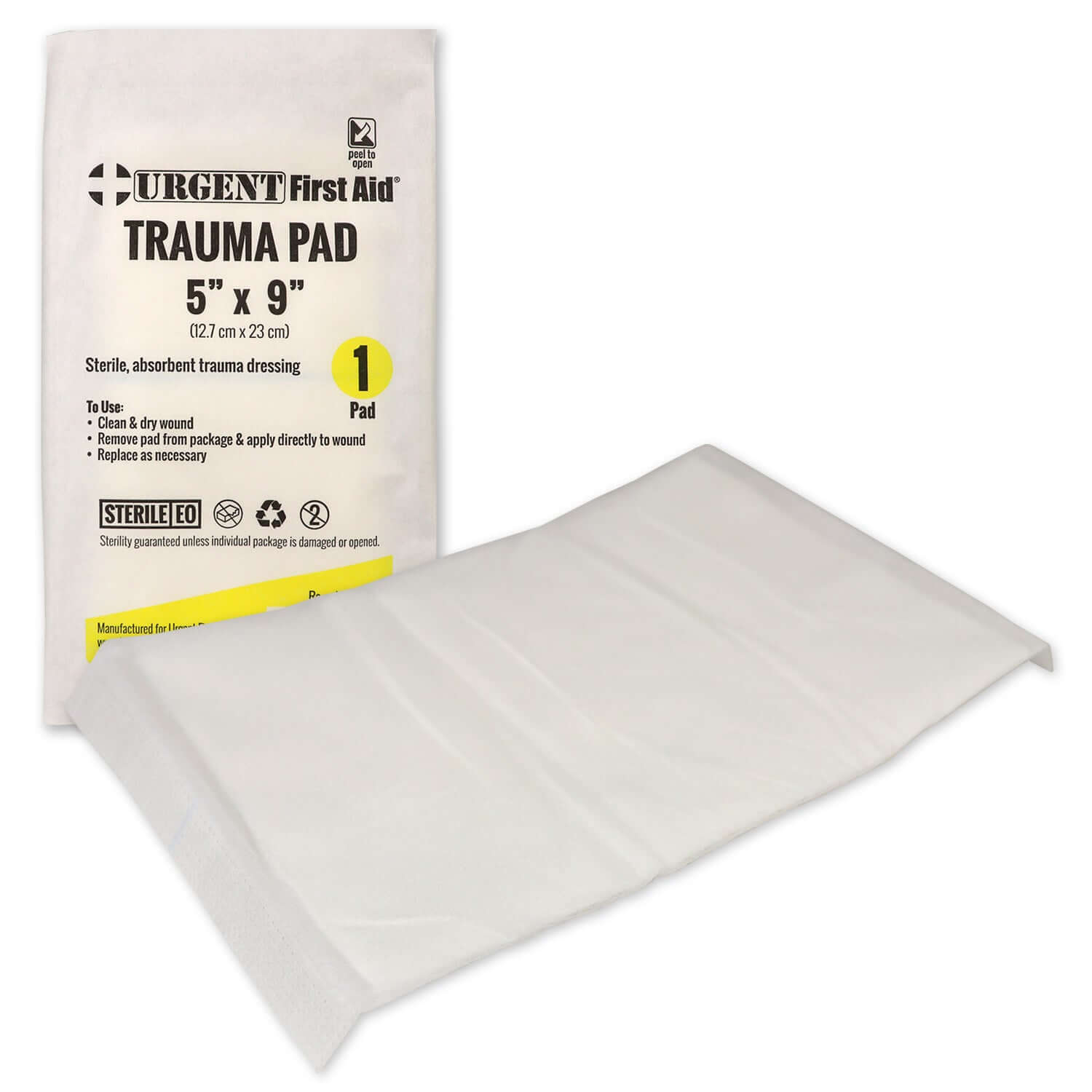 ABD Trauma Pad 5" x 9", Sterile, absorbent trauma dressing for deep wounds and optimal healing.