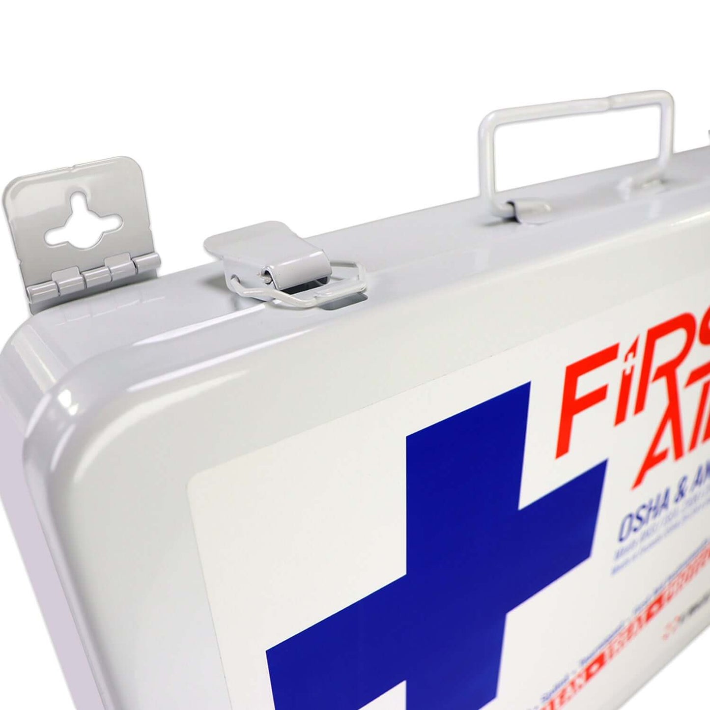 Bulk First Aid Kit, Metal, 209 Pieces, ANSI B, 50 Person in a sturdy steel case.